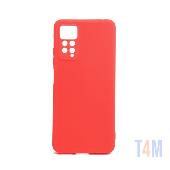 Funda de Silicona con Marco de Cámara para Xiaomi Redmi Note 11/11s Rojo